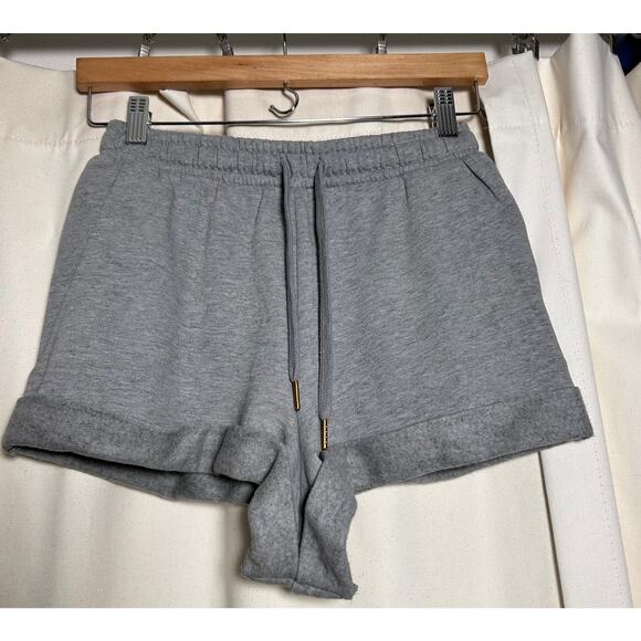 WeWoreWhat Womens Pull On Elastic Waist Drawstring Gray Fleece Lined Short Sz XS - Picture 2 of 14